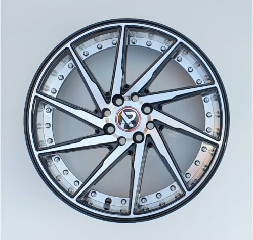 17x7 | 4x100/108 / 4x100/114.3 | FC1284 - Gloss Black Machined Face Silver Inside