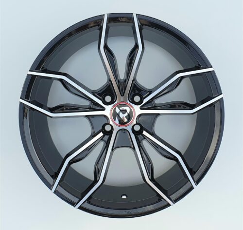17x7.5 | 4x100 | FC1390 - Gloss Black Machined Face