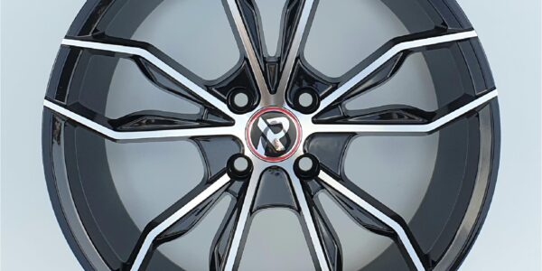 17x7.5 | 4x100 | FC1390 - Gloss Black Machined Face