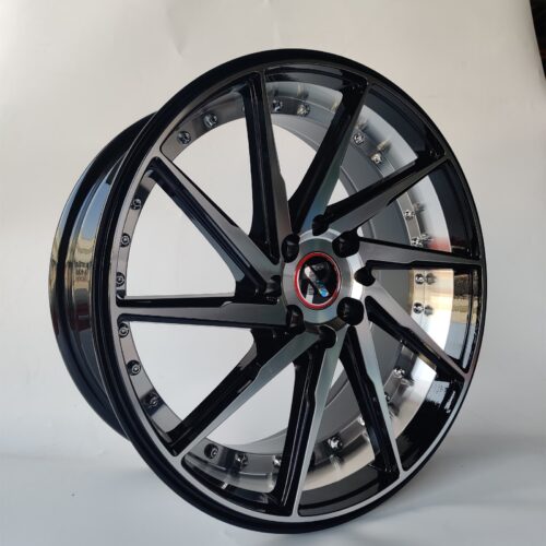 17x7 | 4x100/108 / 4x100/114.3 | FC1284 - Gloss Black Machined Face Silver Inside