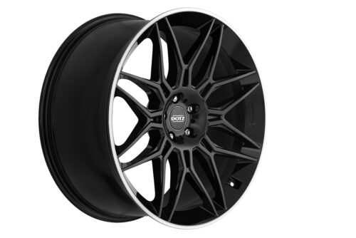 22x9.5 | 5x108 / 5x112 / 5x120 / 5x130 | LongBeach Dark - Gloss Black Polished Lip