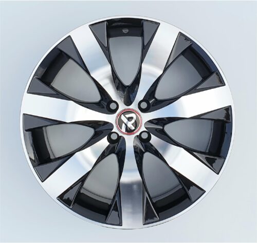17x7 | 4x100 | FC707 - Gloss Black Machined Face