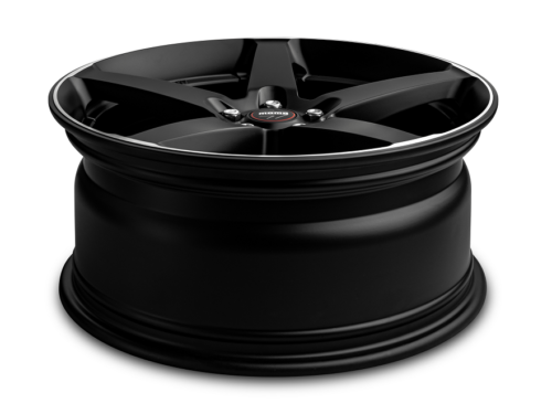 16x7 | 5x100 / 5x108 / 5x112 / 5x114.3 | Five - Matt Black Polished Lip