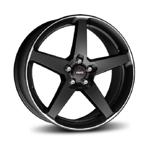 16x7 | 5x100 / 5x108 / 5x112 / 5x114.3 | Five - Matt Black Polished Lip