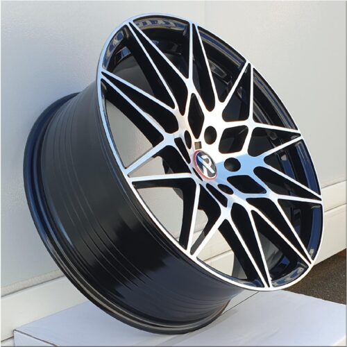19x8.5 | 5x112 | FF23 - Gloss Black Machined Face